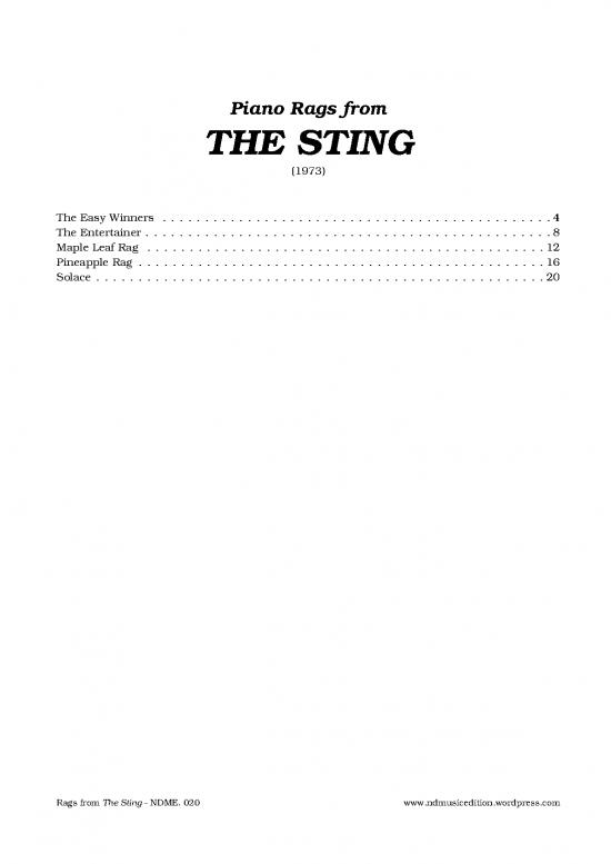 picture Piano Pdf 91288 | Piano Rags From The Sting