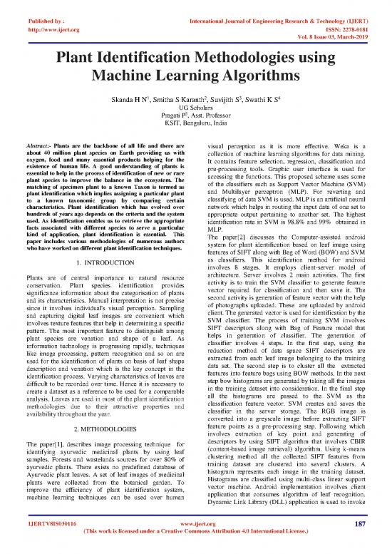 picture Feature Engineering Pdf 89918 | Plant Identification Methodologies Using Machine Learning Algorithms Ijertv8is030116