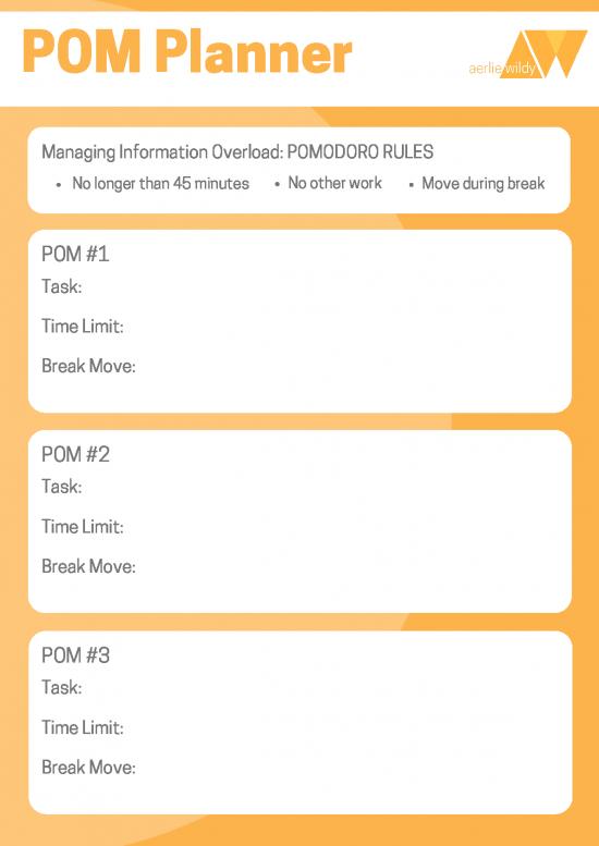 picture Pomodoro Pdf 89249 | Pom Planner