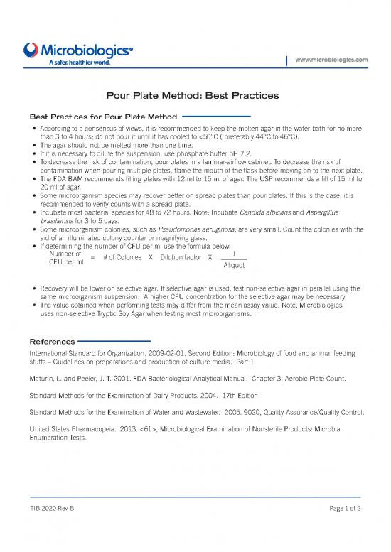picture_Pour Plate Method Pdf 90196 | Pour Plate Methodː Best Practices