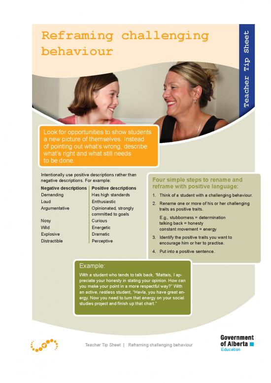 picture Positive Reframing Examples Pdf 90105 | Reframingchallengingbehaviour