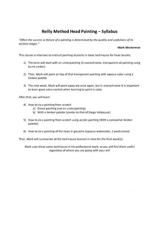 picture_Reilly Method Pdf 89311 | Reilly Method Head Painting Syllabus