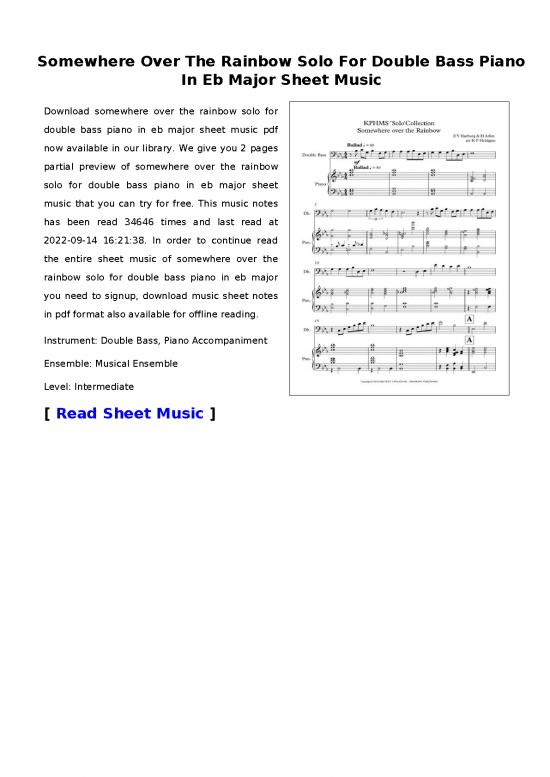 picture1_Piano Pdf 91268 | Somewhere Over The Rainbow Solo For Double Bass Piano In Eb Major