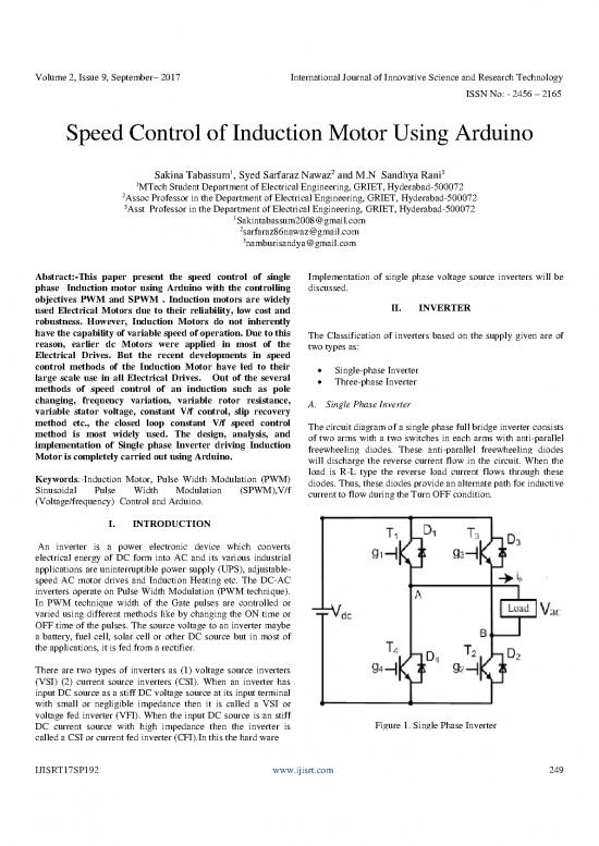 Journal Pdf Speed Control Of Induction Motor Using Arduino