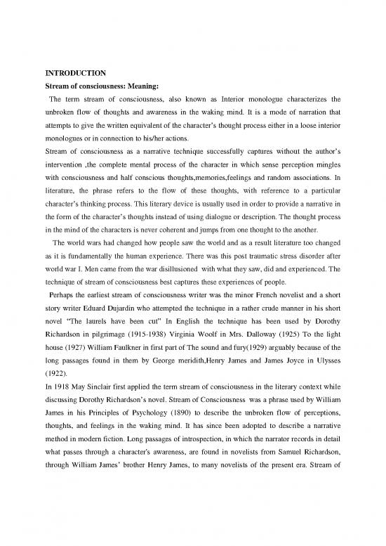 picture1_Stream Of Consciousness Pdf 89583 | Stream Of Consciousness And Modern Novel