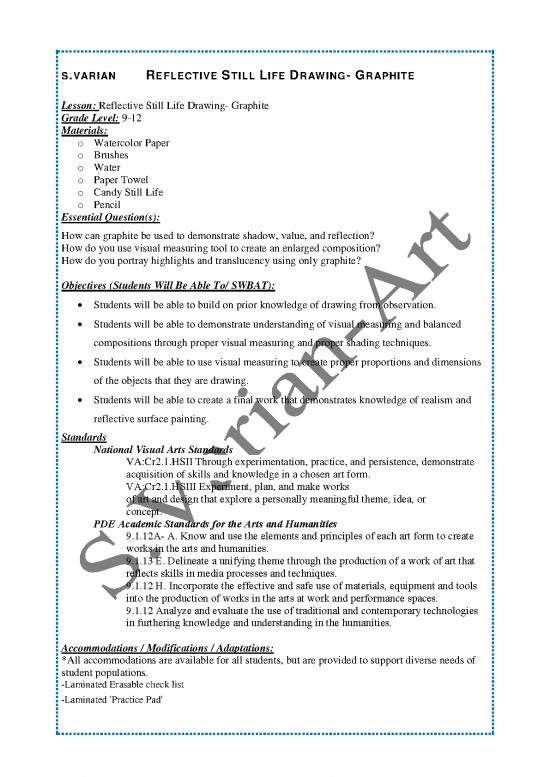 picture_Pencil Drawing Pdf 90493 | Svarian Reflective Still Life Lp