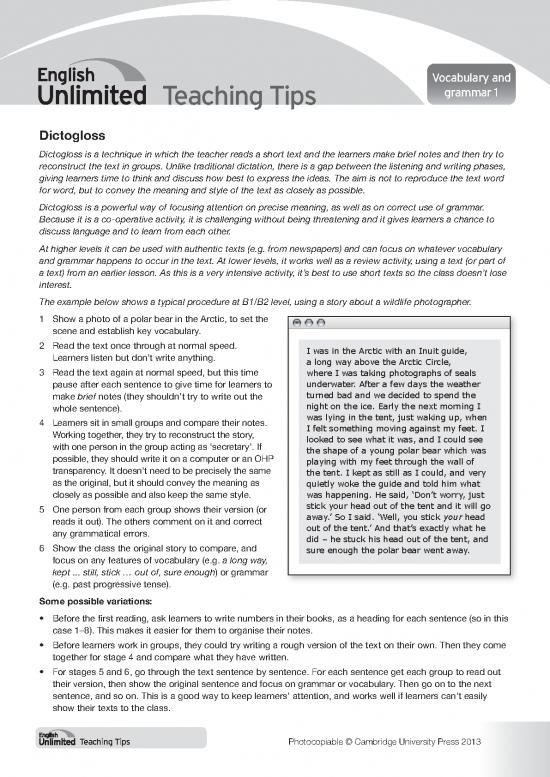 picture_Dictogloss Examples 89427 | Teaching Tips Vocab 01 Dictogloss