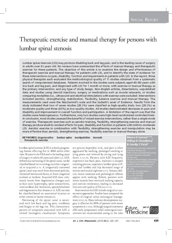 picture_Report Pdf 90334 | Therapeutic Exercise And Manual Therapy For Persons With Lumbar Spinal Stenosis