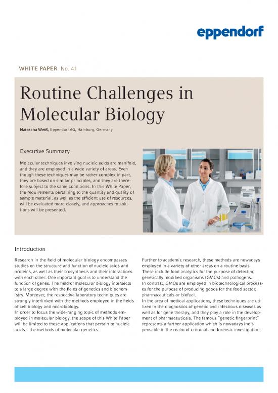 picture Methods In Molecular Biology Pdf 89714 | White Paper No 41   Routine Challenges In Molecular Biology