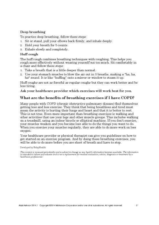 Copd Exercises