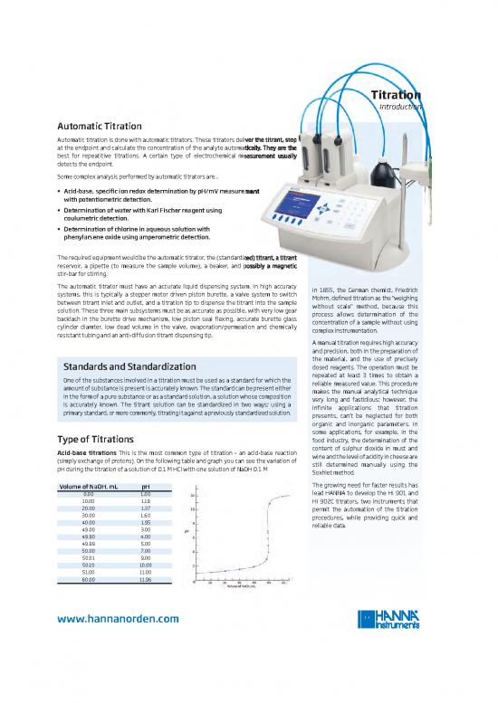 Titration Procedure Pdf 89815 Titration Introduction