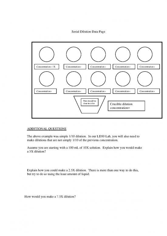 Serial Dilution Procedure Pdf 90103 Serial Dilution Lab