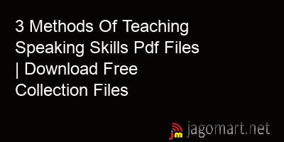 picture 3 Methods Of Teaching Speaking Skills Pdf Files | Download Free Collection Files