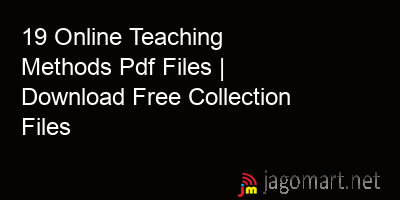 picture 19 Online Teaching Methods Pdf Files | Download Free Collection Files