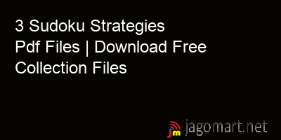 picture 3 Sudoku Strategies Pdf Files | Download Free Collection Files