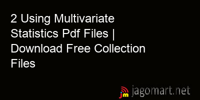 picture 2 Using Multivariate Statistics Pdf Files | Download Free Collection Files