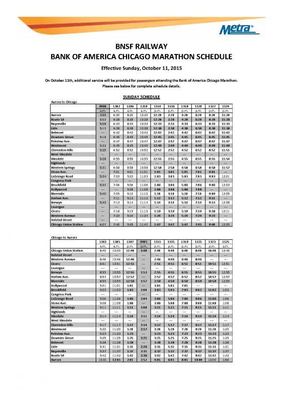 picture Schedule Pdf 94460 | 2015 Bank Of America Chicago Marathon Service