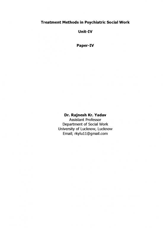 picture1_Counselling Approaches Pdf 92151 | 202004050627539144rajnesh Yadav Sw Treatment Methods In Psychiatric Social Work