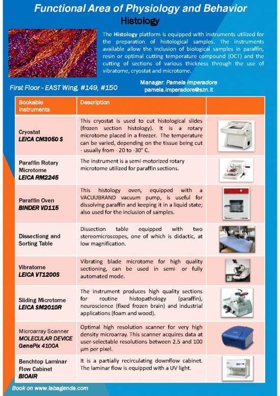 Histology Instruments