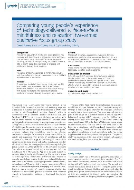 picture_Journal Pdf 91798 | Comparing Young Peoples Experience Of Technologydelivered V Facetoface Mindfulness And Relaxation Twoarmed Qualitative Focus Group Study