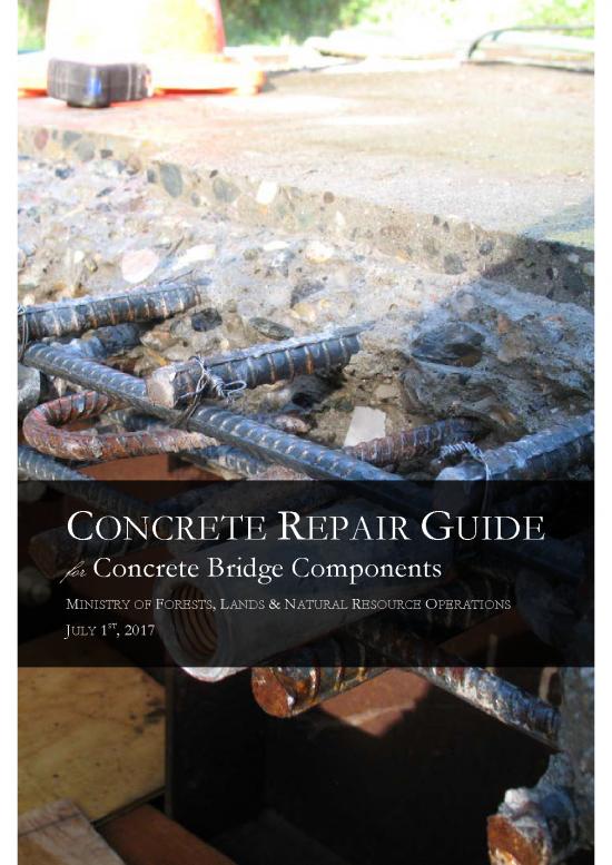 Concrete Repair Guide For Concrete Bridge Components