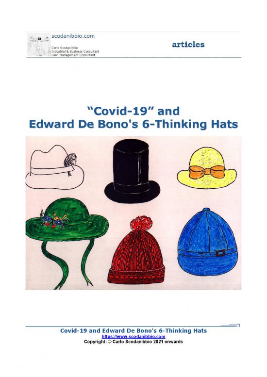 picture1_Covid 19 And Edward De Bono 6 Thinking Hats
