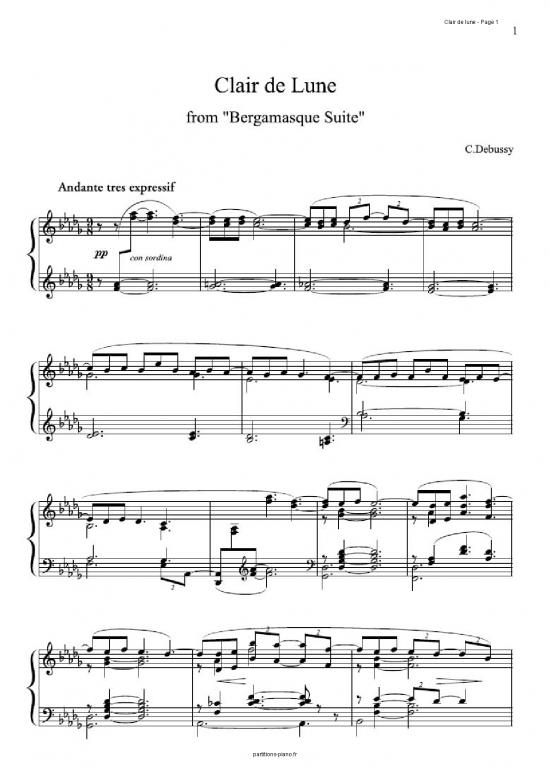 Piano Pdf 92336 Debussy Clair De Lune