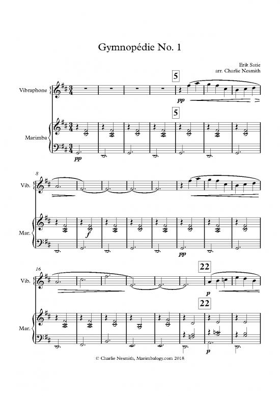 picture_Gymnopedie No 1 Score And Parts