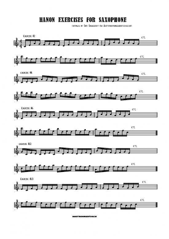 picture Hanon Exercises Pdf 91772 | Hanon Exercises For Saxophone