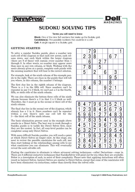 How to solve sudoku