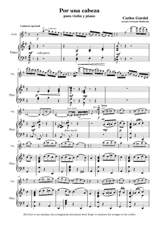 picture1_Piano Pdf 93115 | Imslp600032 Pmlp478884 Por Una Cabeza Violin Y Piano