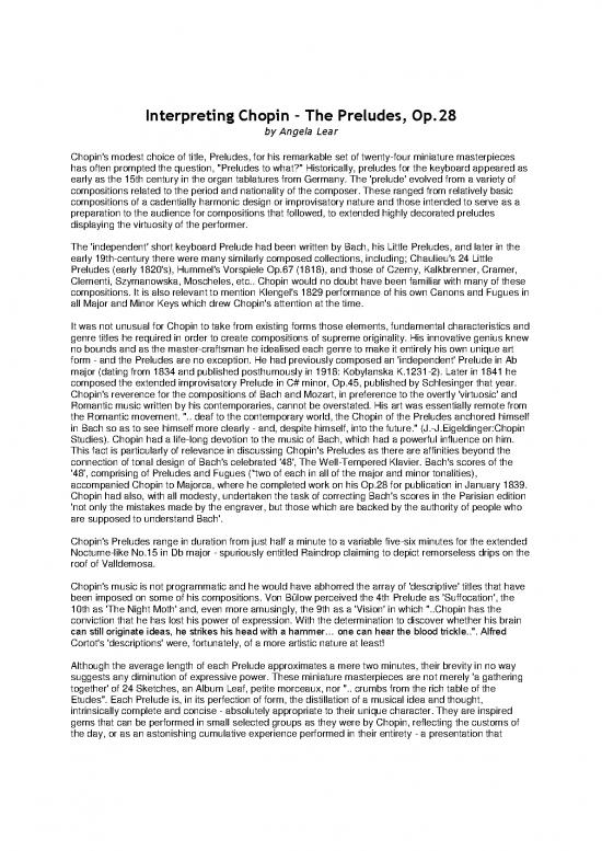 picture_Interpreting Chopin The Preludes Lear