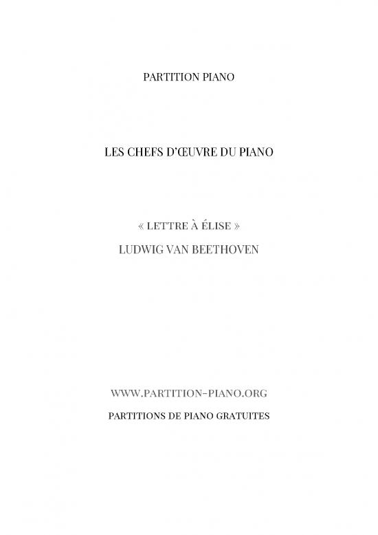 picture Piano Pdf 94223 | Lettre A Elise