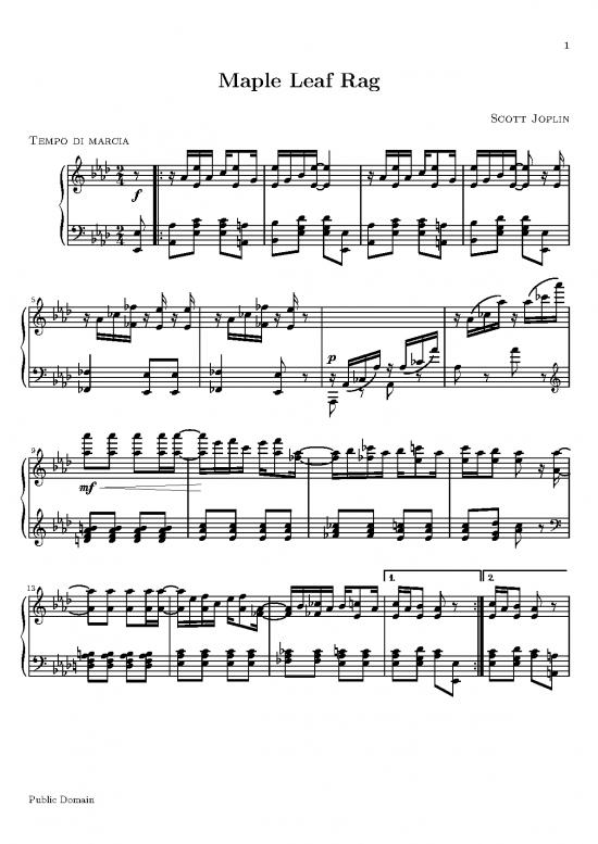 picture1_Maple Leaf Rag Pdf 94406 | Maple Leaf Rag