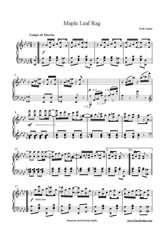 picture Maple Leaf Rag Pdf 94251 | Maple Leaf Rag Scott Joplin