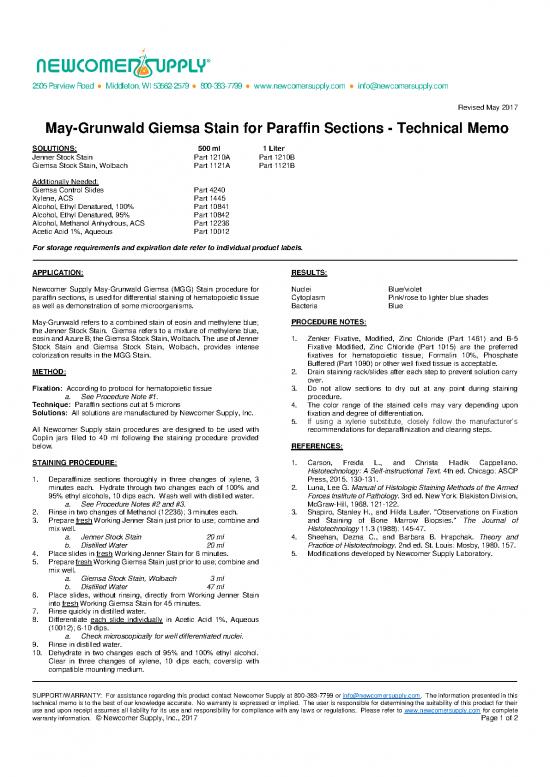 picture_Mgg Staining Procedure 92285 | May Grunwald Wolbach & Jenne1210