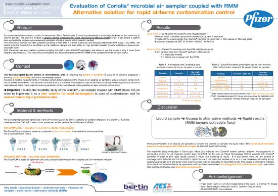 picture Air Sampling Methods Pdf 92183 | Po Biomerieux Air Sampling Lesson 7b Scanrdi Coriolis Microbial Air Sampler Coupled With Rmm Poster