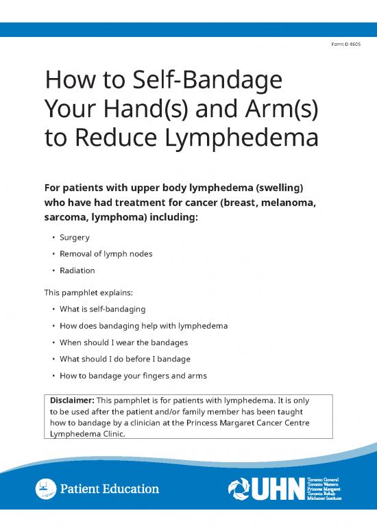 picture1_Bandaging Pdf 92697 | Self Bandage Hands Arms To Reduce Lymphedema