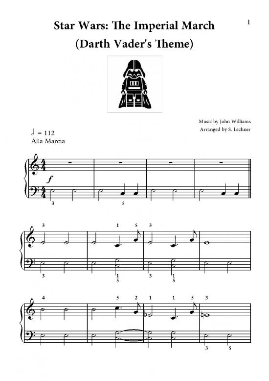 Music Therapy Pdf 91853 Star Wars Imperial March Big Note Easy Piano