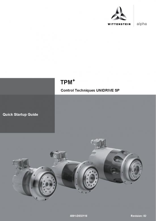 picture_Startup Guide Tpm Plus Control Techniques Unidrive Sp En