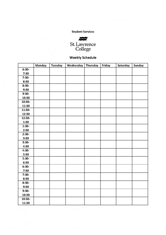 picture Weekly Schedule Template Pdf 94430 | Weekly Schedule Template