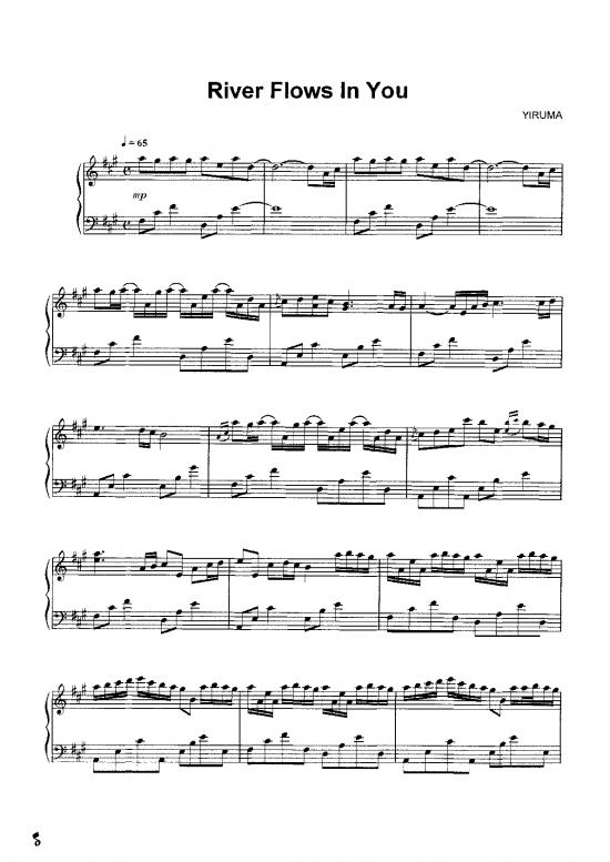 picture River Flows In You Pdf 92325 | Yiruma River Flows In You Load