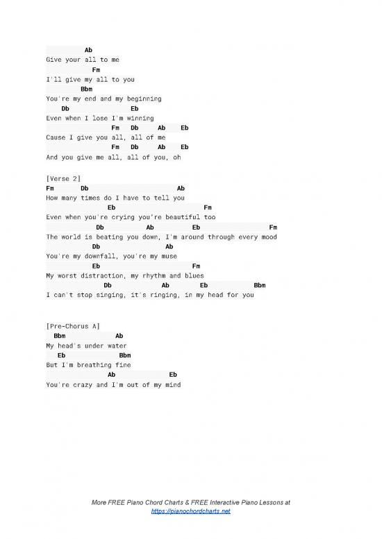 Piano Pdf 93542 Piano Chords For All Of Me