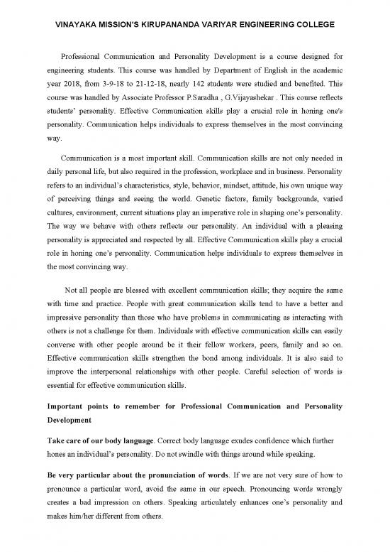 picture1_Personality Pdf 96766 | 02 Vmkvec   Professional Communication And Personality Development From 3 9 18 To 21 12 18