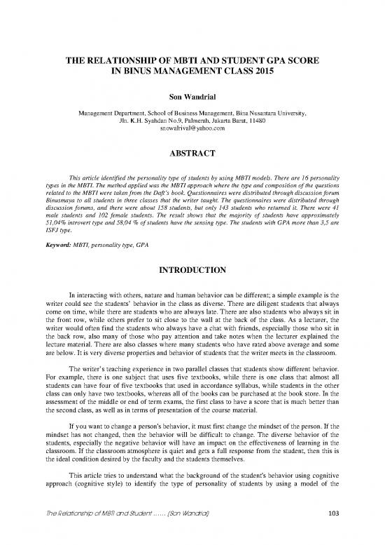 picture Personality Pdf 96369 | 164673 En The Relationship Of Mbti And Student Gpa