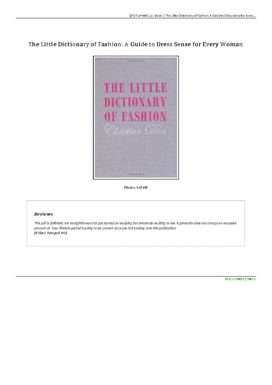 picture Fashion Pdf 95618 | 1851775552 The Little Dictionary Of Fashion A Guide To Dres Th