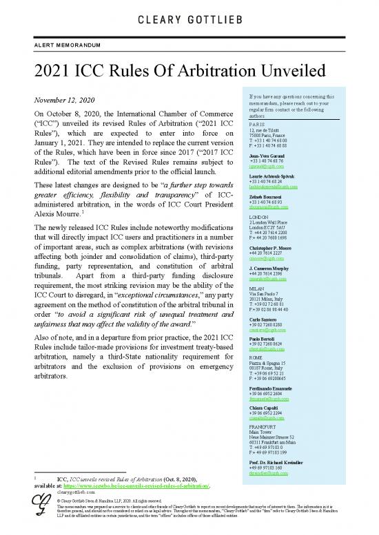 picture Icc Rules 2021 Pdf 95127 | 2020 11 12 2021 Icc Rules Of Arbitration Unveiled Pdf
