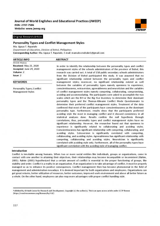 picture Personality Pdf 96380 | 351833 Personality Types And Conflict Managemen B9e0f569