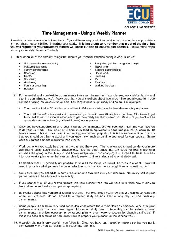 picture Weekly Schedule Template Pdf 94526 | 7 Weekly Planner