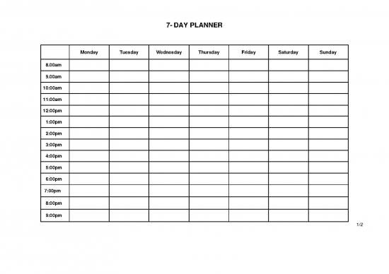 picture Day Planner Pdf 94542 | 7dayplanner